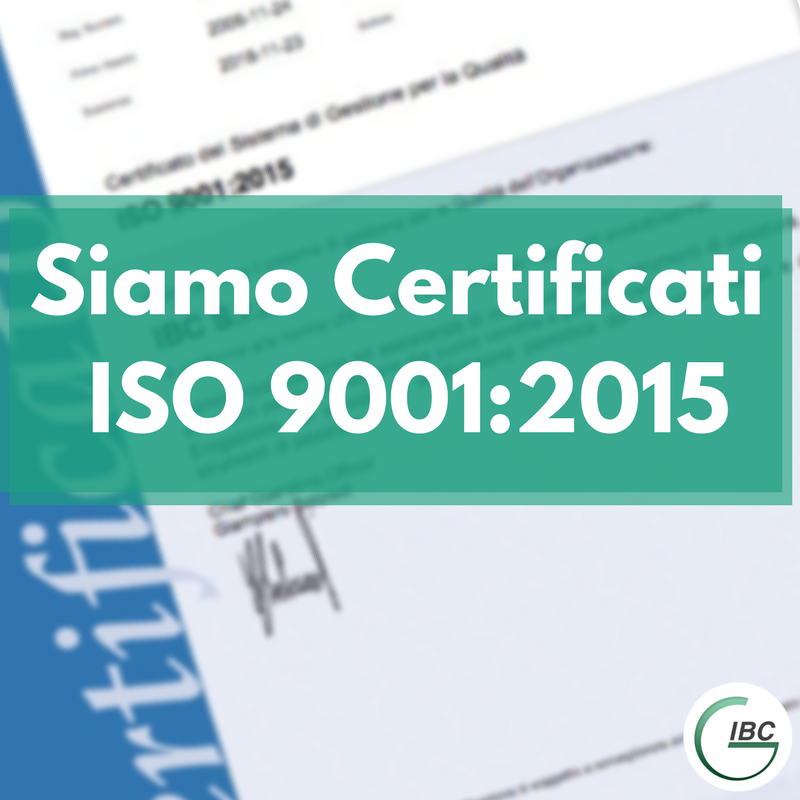 IBC Certificazione di Qualità ISO 9001 2015