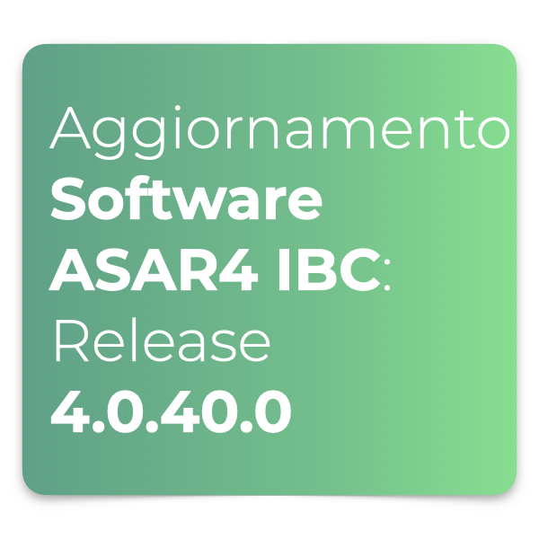 Aggiornamento software ASAR4 IBC Release 4.0.40.0